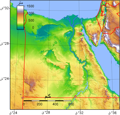 خريطة مصر الجغرافية بالتفصيل
